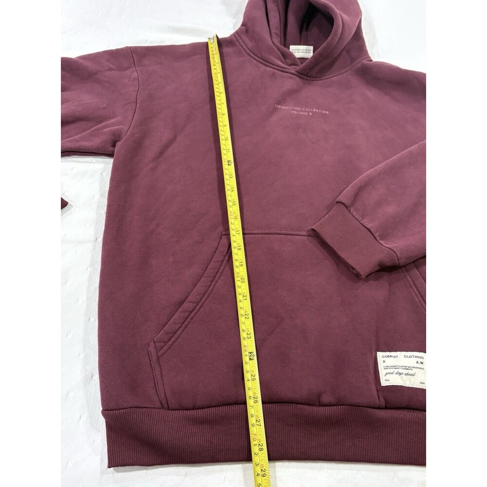 Comfrt Affirmation Collection Volume 9 Hoodie Mega Maroon Purple Burgundy Size L - Picture 13 of 16